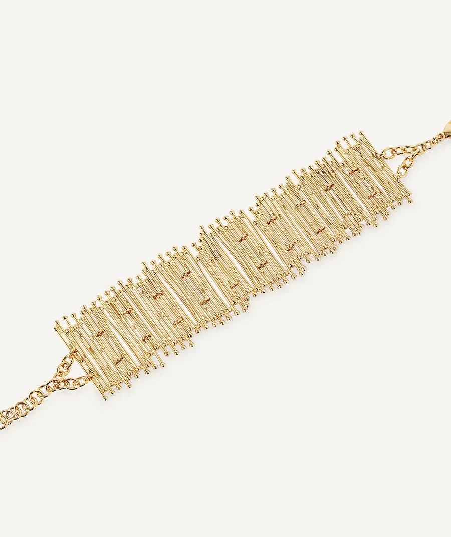 Pulsera Redosa  chapado Oro 18 Kt tiras - Image 5